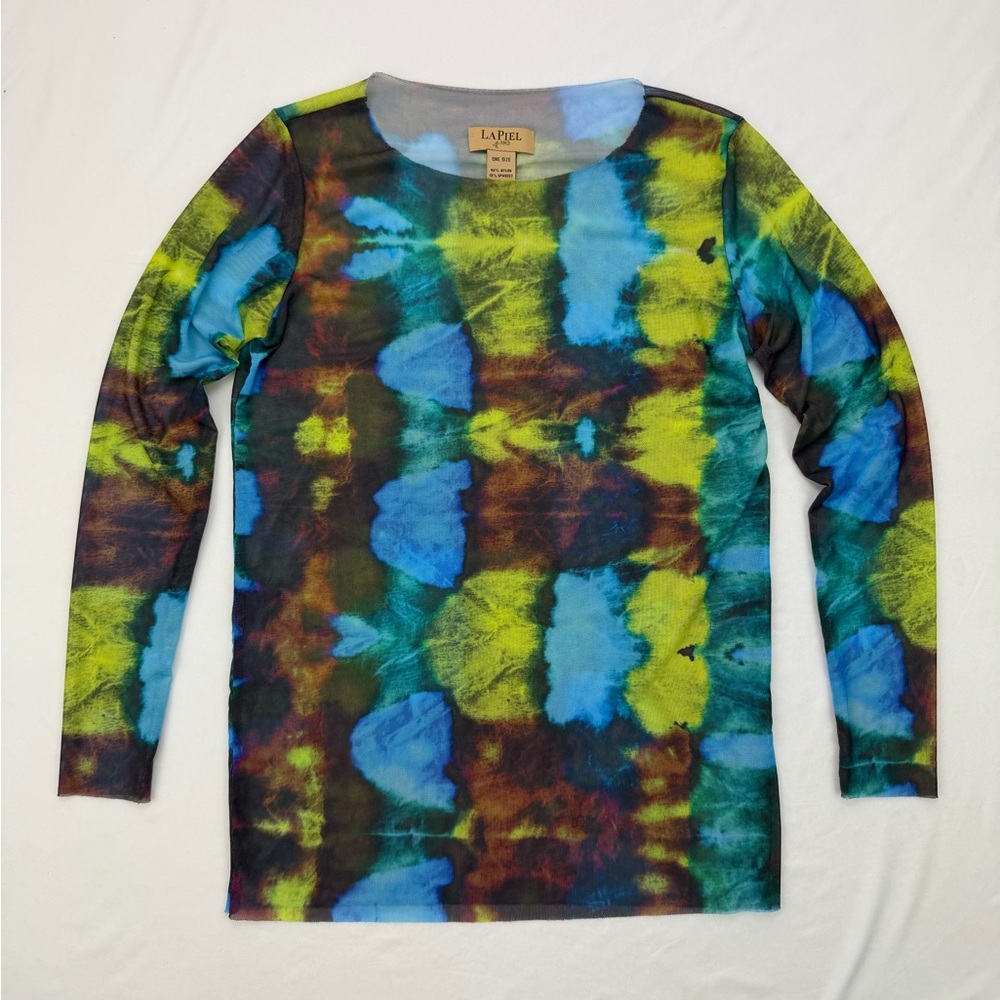 AMB DESIGNS Nuditee Second Skin Wearable Art Print Soft Mesh Sheer Long Sleeve - Picture 2 of 15